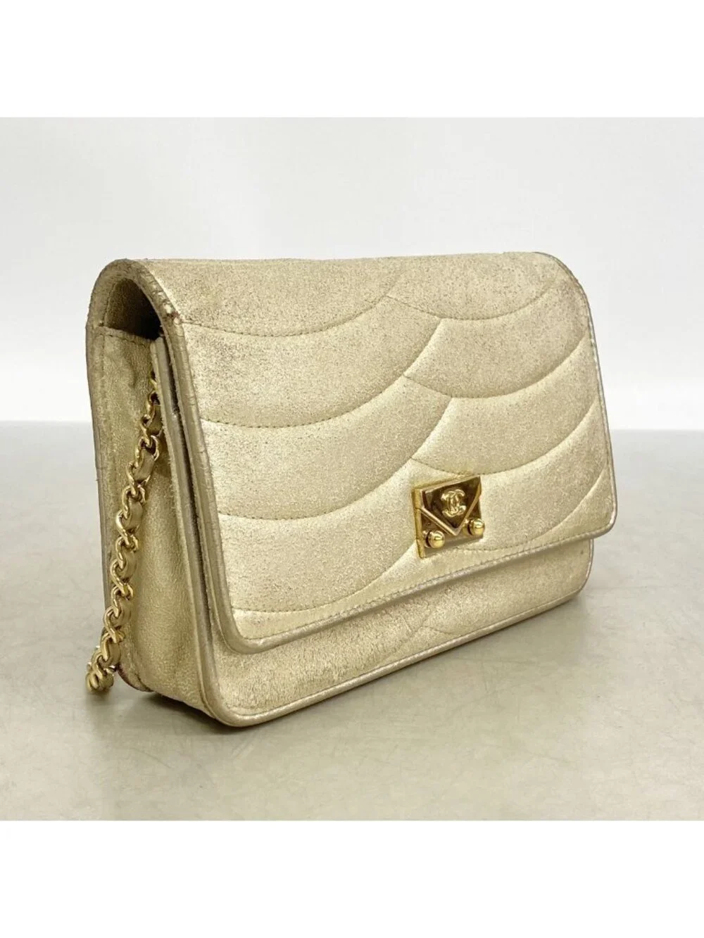 Chanel Wallet on Chain Leather Gold Champagne